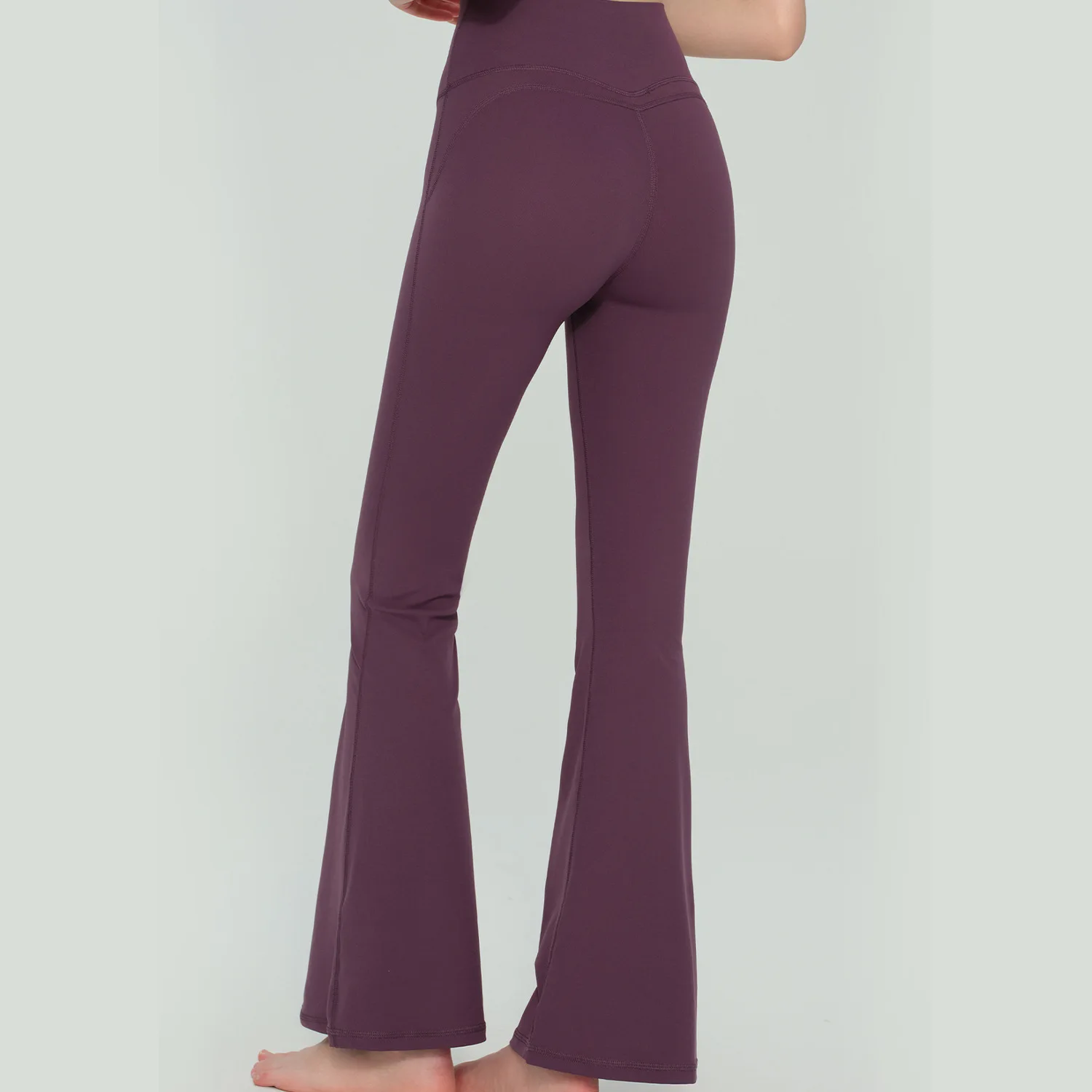Picture 5: Zhejiang AiDu Fitness Yoga Pants High Waist Long Pants Women's Fashionable Nine-Piece Flare Pants Sensation Pilates Summer