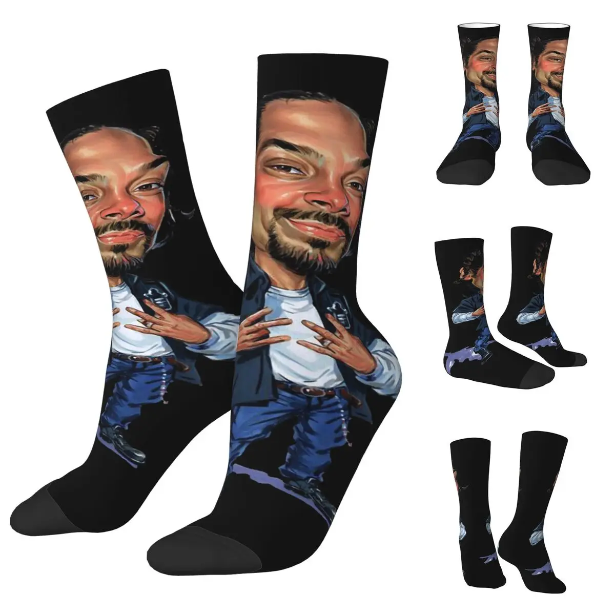 

3D printing cosy Unisex Socks,Running Crazy Design Snoop Dogg Interesting Four Seasons Socks