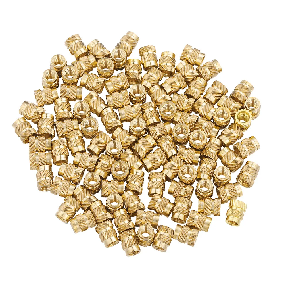 

100 Pcs Eight-shaped Copper Nut Stable Threaded Inserts Keep Resistant Embedment Knurled Embedded Nuts