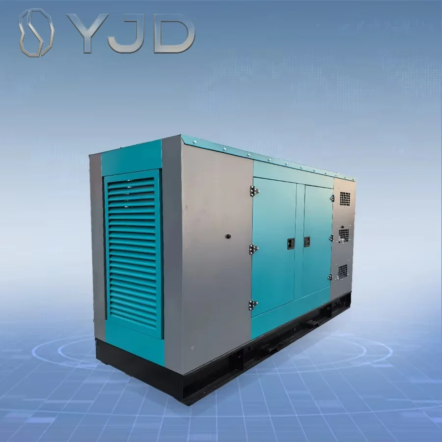 Diesel Generator Set 300KW Auto Start 50/60Hz Silent Type Low Fuel Consumption 80% Efficiency Single Phase AC 20KW Rated Power