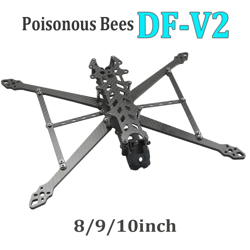 

Poisonous Bees DF-V2 FPV Drone Frame KIT 8/9/10inch 367/387/427mm Carbon Fiber For RC FPV Long Range Freestyle Drone Quadcopter