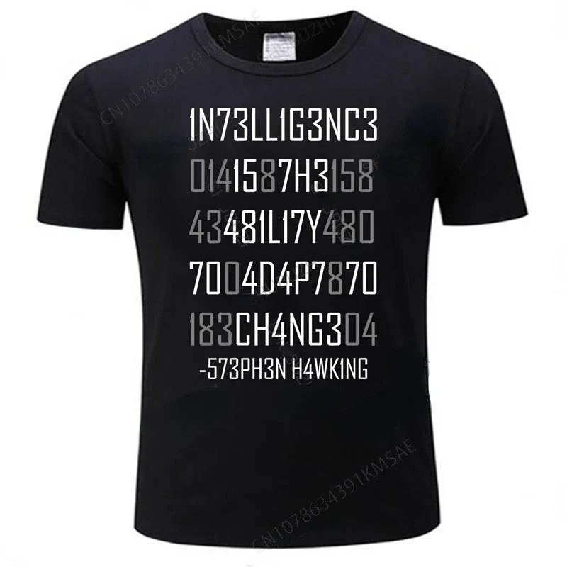 

new arrived men crew neck t-shirt summer black t shirts hot sale 1N73LL1G3NC3 Mens funny Tee-shirt xs-4xl TOPS