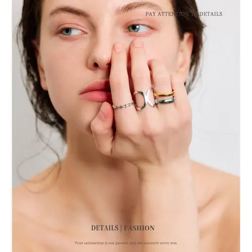 NiNice Rings Stainless Steel Jewelry Original Geometric Simplicity Fashionable Design Jewelry Accessories Gifts New Wholesale - Image 6