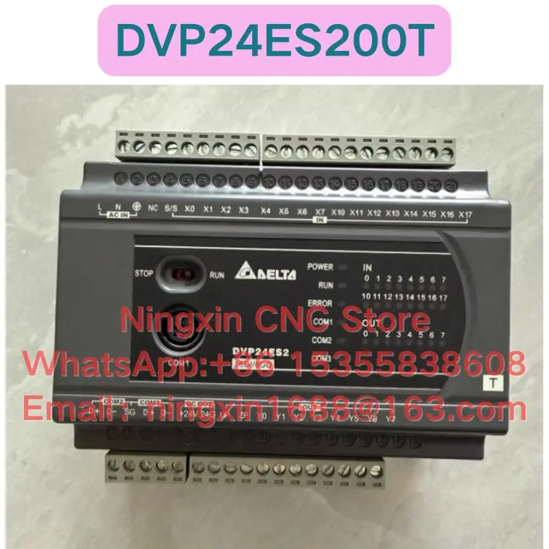 Used DVP24ES200T PLC module Functional test OK