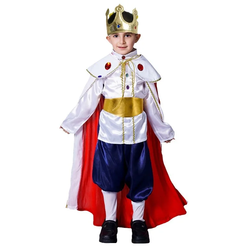 Boys European King Cosplay Costume Masquerade Performance Costume King Performance Costume Children Party Props