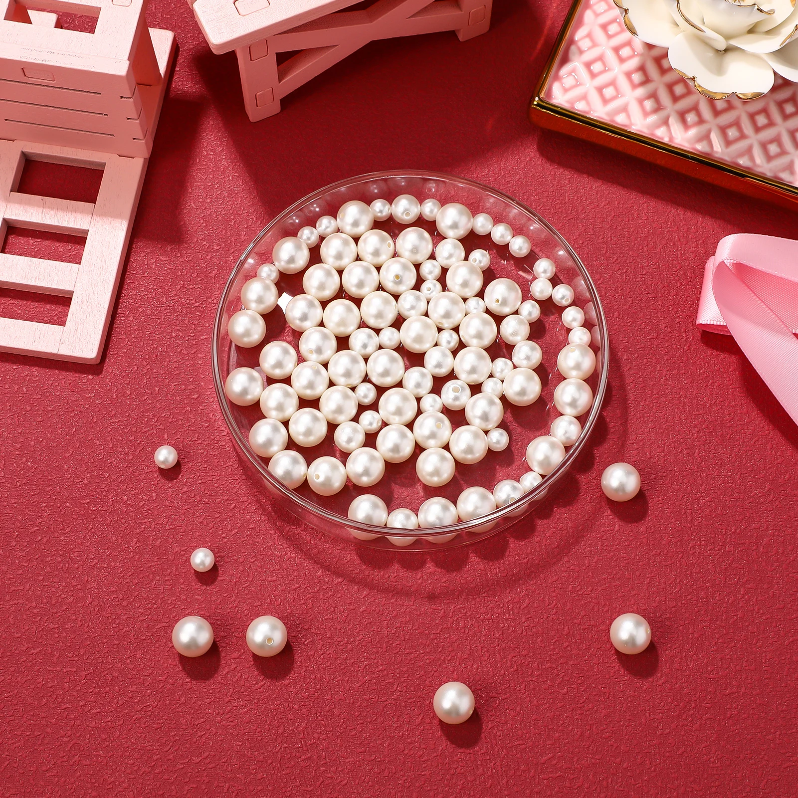 

150 Pairs Pearl Rivets Decorative Studs Decoration Artificial Small Pearls Abs Bride Wedding