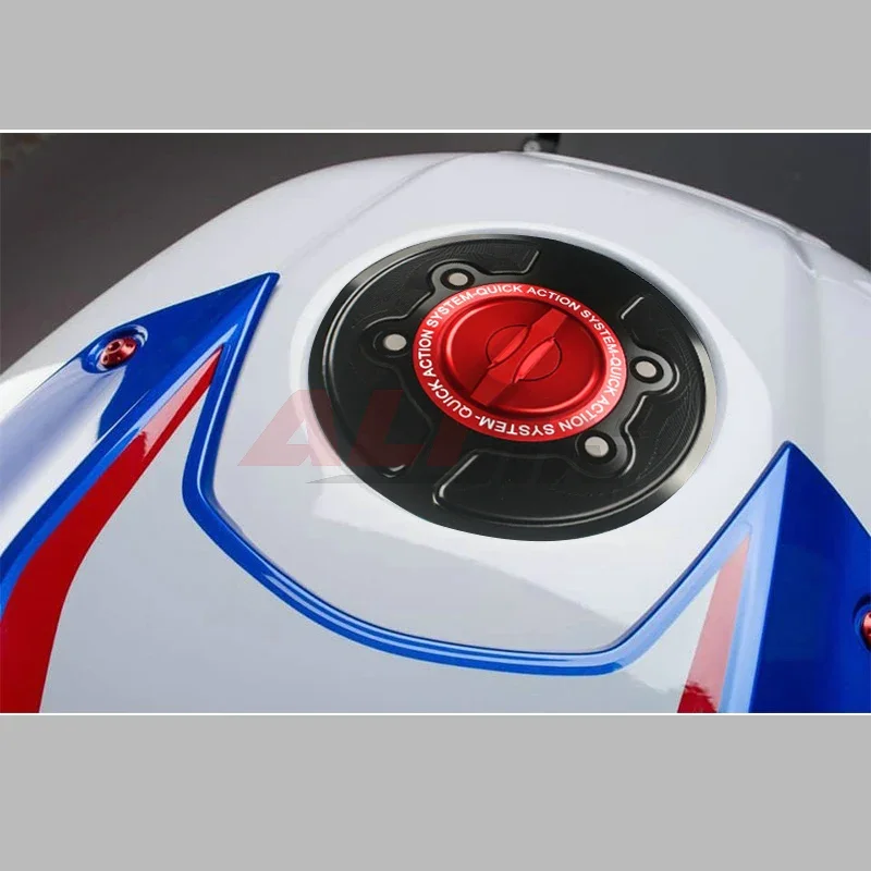 Fit for BMW S1000RR S1000R HP4 M1000RR 2009-2024 Keyless CNC Racing Quick Release Motorcycle Tank Fuel Caps Case Gas Cover