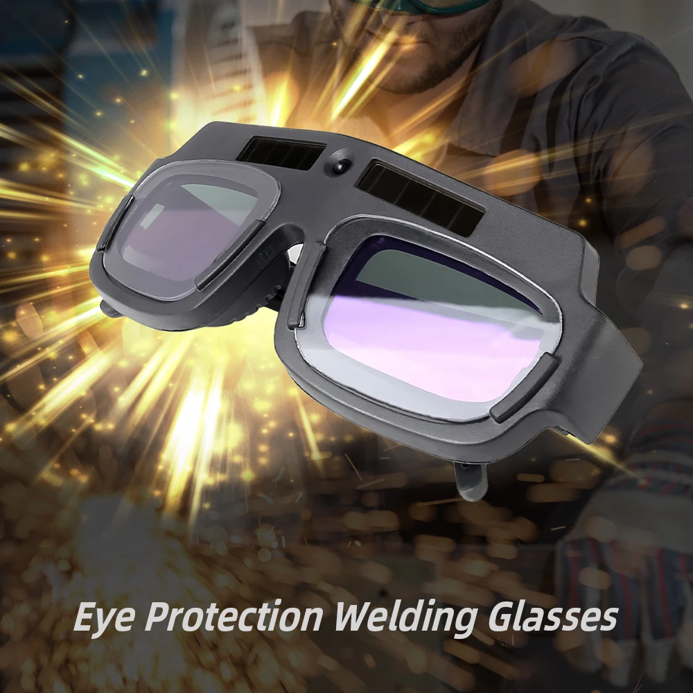 TAIMIMEI Solar Auto Darkening Welding Goggle Helmet Mask Safety Welding Glasses Anti-Flog Anti-Glare Protective Goggles