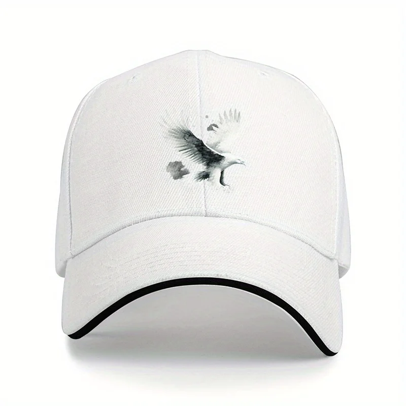 Eagle-Flying-Graphic-Baseball-Cap-Polyester-Casual-Sun-Protection-Adjustable-Dad-Hat-for-Men-Women