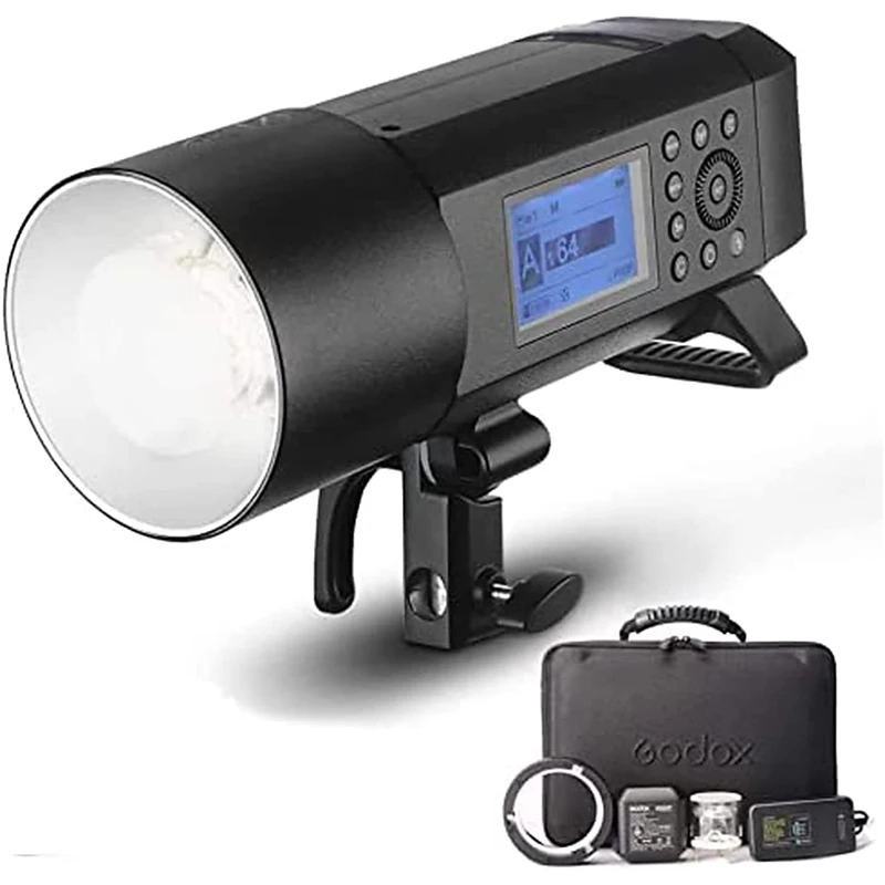 

AD400Pro All-in-One Outdoor 400W 2.4G TTL Portable Speedlite Flash Strobe Light for Photography