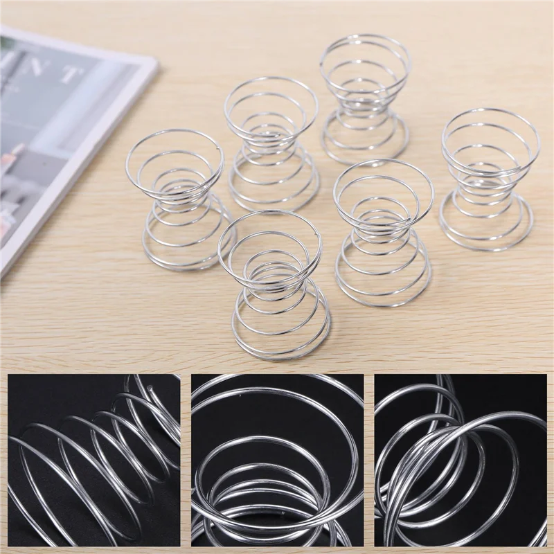 

ABWP-6 Pieces Air Plant Stand Airplant Container Tillandsia Holder Stainless Steel Plant Display Racks Air Pineapple Base