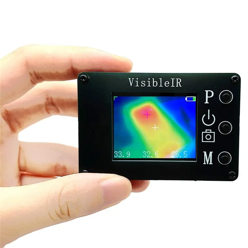 Termovisor de luz visível ABZC-IR B18, fusão de câmera de luz infravermelha e visível 32X24 -40 ° C-300 ° Detector Térmico C