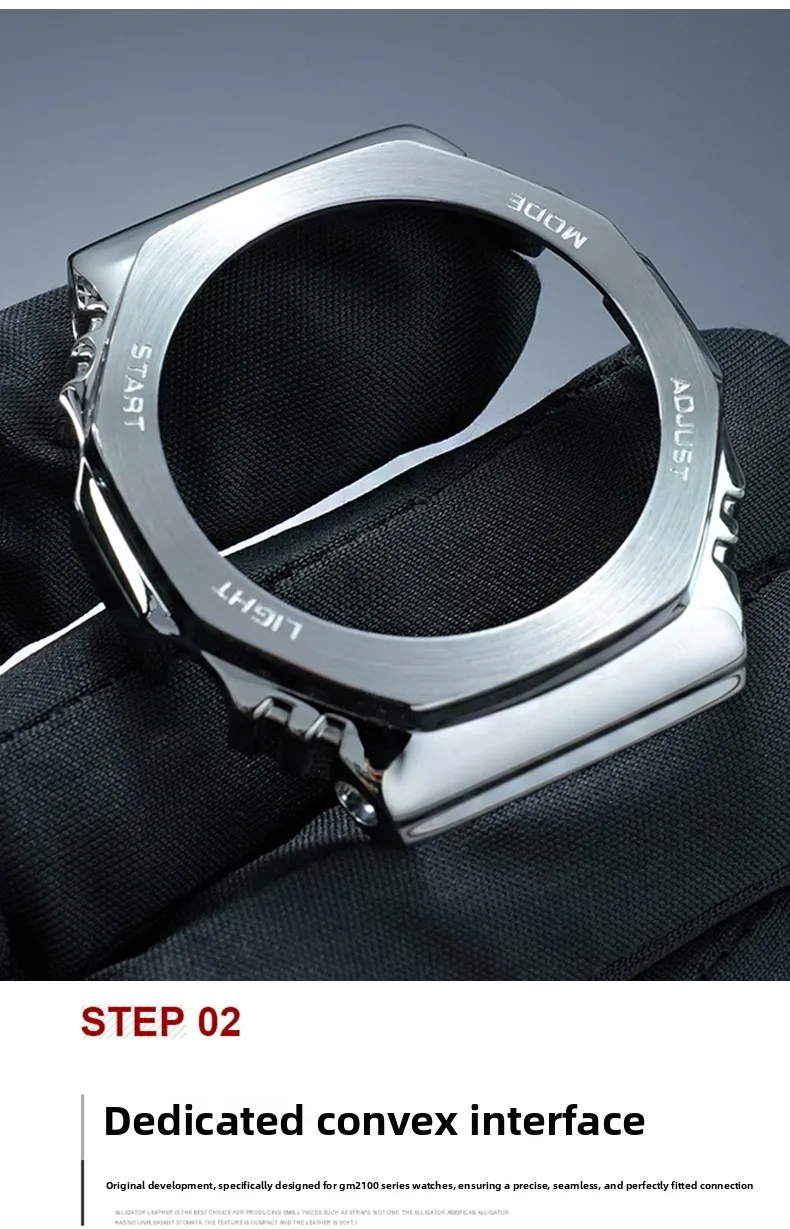 GM2100 Upgrade Steel Case& Strap Mod Kit For Casio 5611 GM-2100 GBM-2100 Modified watch band Metal bezel replace parts Accessori