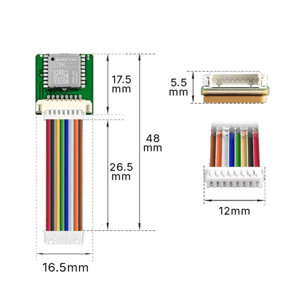 

L76K GPS Module For WiFi LoRa 32 V4 T114 V2 2.8V~4.3V Power Support Meshtastic IoT