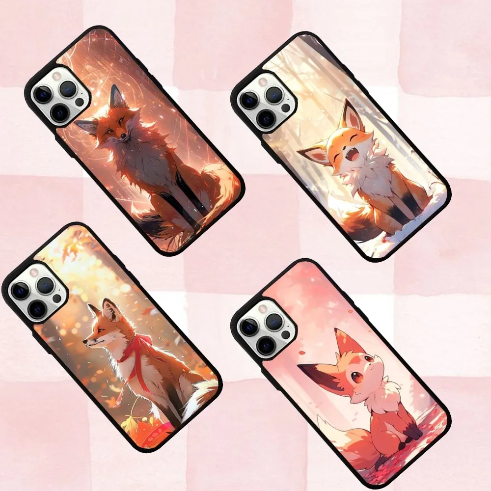 

Cartoon FOX Phone Case For IPhone 16,se4,15,Pro,Max,Case 14,Plus,13,12,11 Magesafe Magnetic Wireless Charge Cover