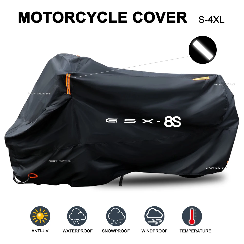 

Motorcycle Cover Waterproof Outdoor All Season Dustproof UV Protective Moto Rain Cover for Suzuki GSX 8S GSX-8S GSX8S