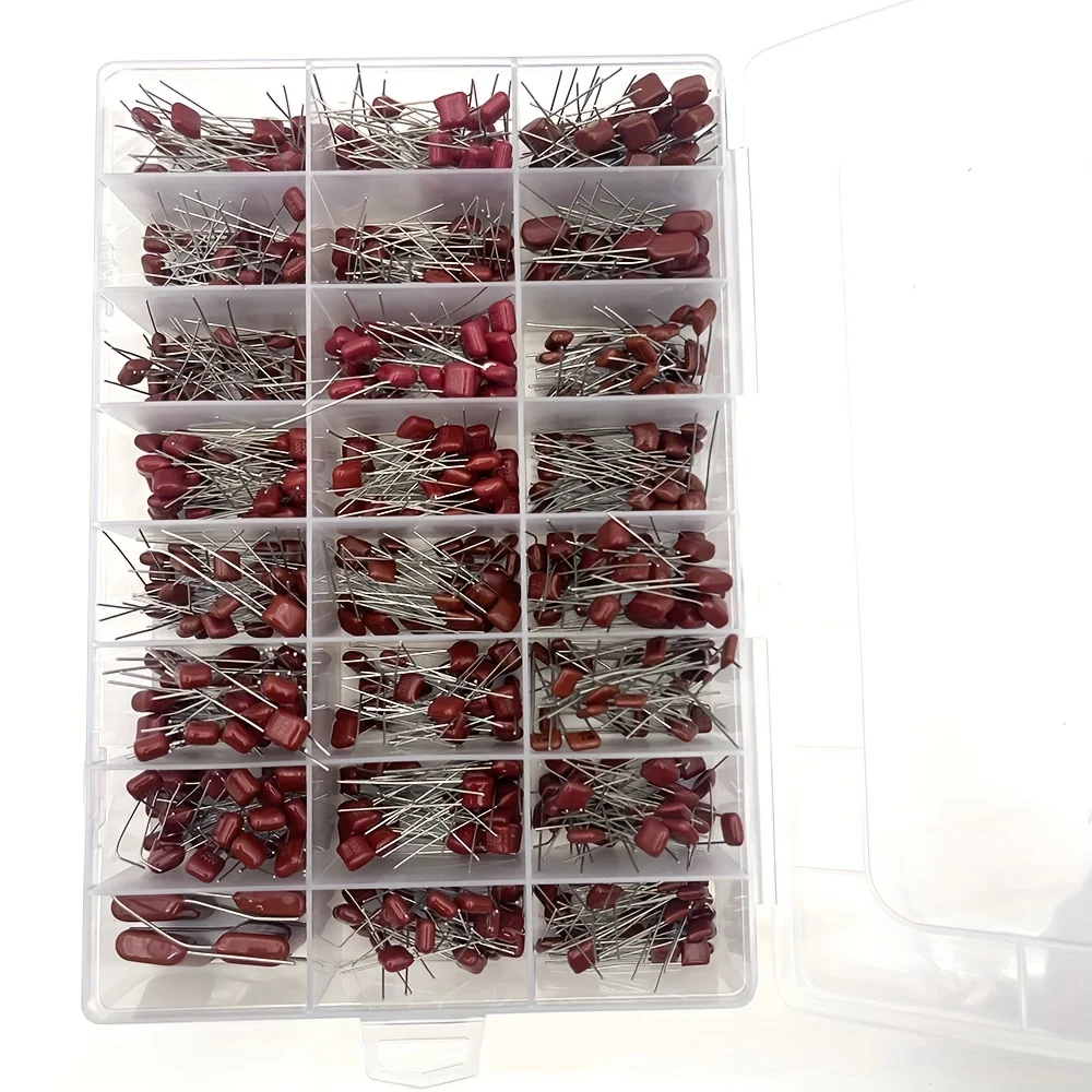 684Pcs/Lot 63V-100V 24 Value 0.001UF~2.2UF CBB Metal Film Capacitors Assortment Kit