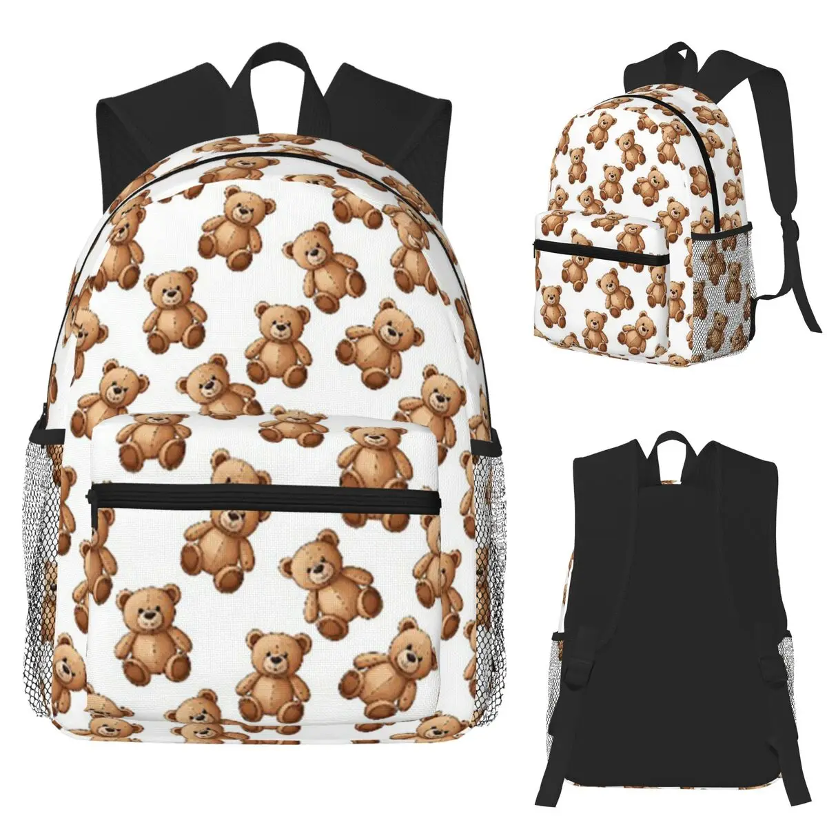 

Cute Bear Student Backpack School Bag Hiking Travel Daypack for Men Women Fashion Bookbag Shoulder Bags