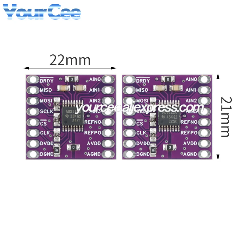 10 szt./1 szt. ADS1220 ADC 24-bitowy 2kSPS Moduł Konwertera A/D 4-kanałowy ADS1120 16-bitowy Analogowo-Cyfrowy Czujnik SPI Niski Pobór Mocy — zdjęcie produktu 2