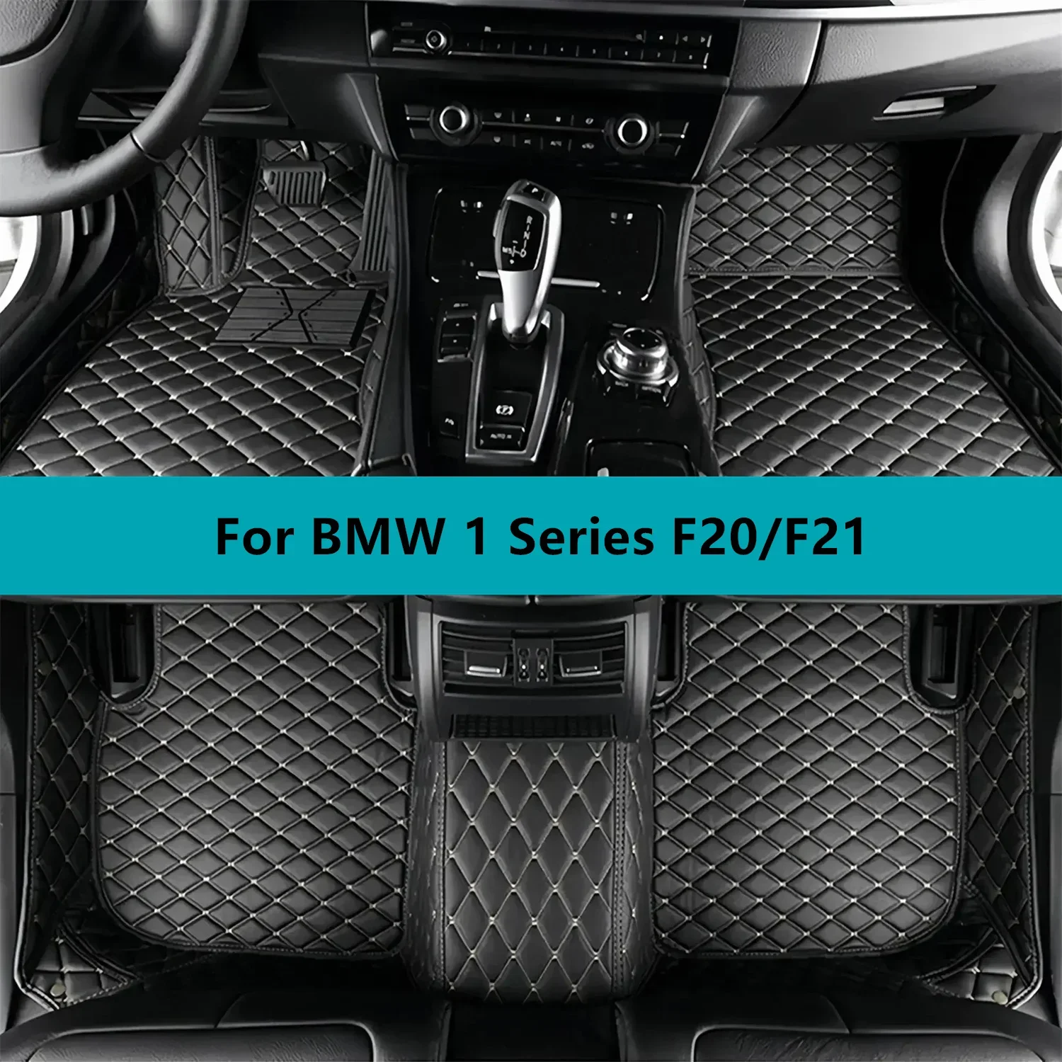 Car Floor Mats For BMW 1 Series F20/F21 2017 2018 2019 2020 Full Set Leather All Weather Waterproof Car Floor Mats