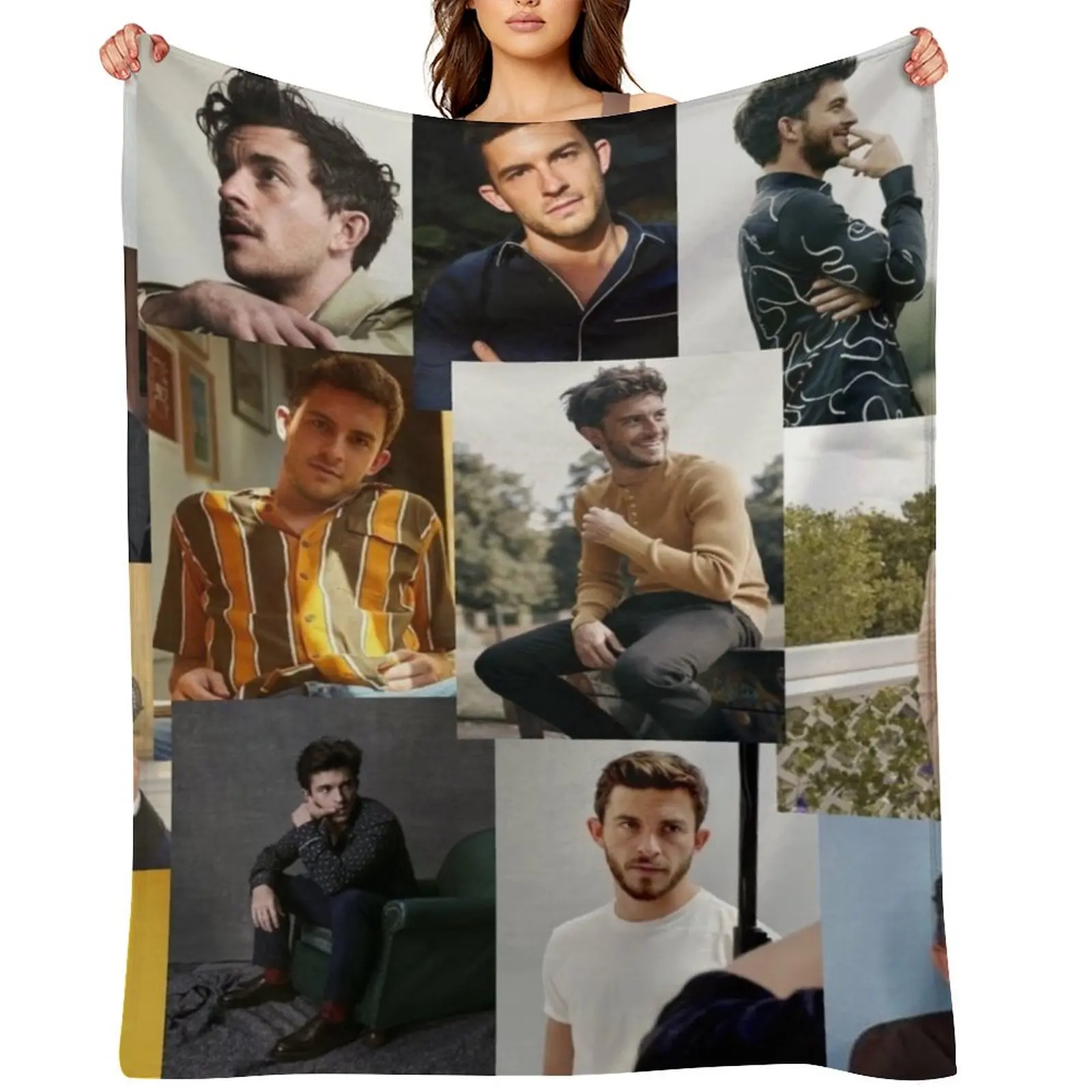 

Jonathan Bailey pic collage Throw Blanket christmas gifts anime blankets ands Sofa Blankets