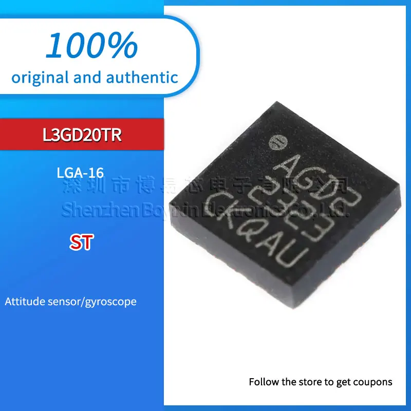 Original genuine L3GD20 L3GD20TR silk screen AGD2 package LGA-16