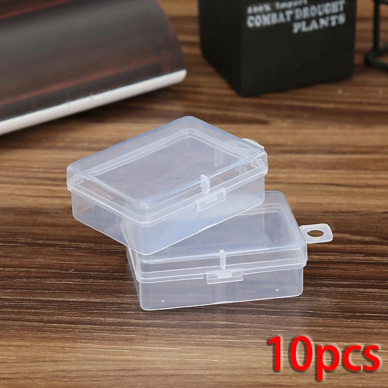 10pcs/lot Fishing Lure Compartments Storage Case Box Plastic Spoon Hook Bait Tackle Box Winter Fishing Tool Fishhook Box