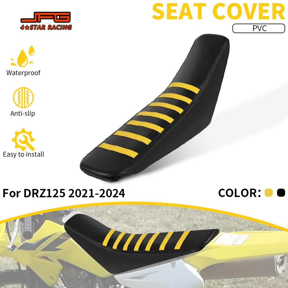 

Для Suzuki DRZ125 DRZ125 2021-2024 аксессуары для мотоциклов, чехол на сиденье, ПВХ, защитный чехол для подушки сиденья, водонепроницаемый грязевой пит-байк