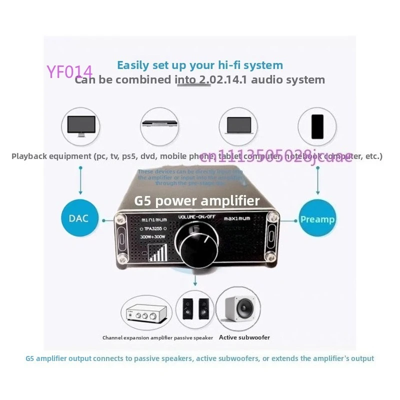 TPA3255 High-Fidelity Digital Amp 300W×2 Dual-Channel Home Audio Module
