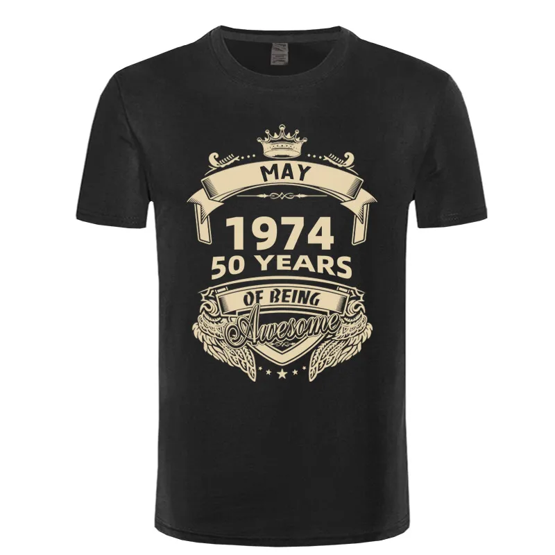 Born In 1974 50 Years Of Being Awesome T Shirt January February April May June July August September October November December