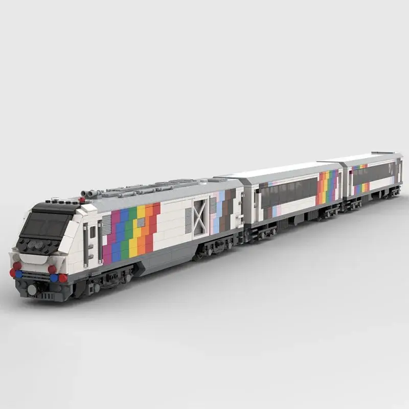 

Стартовый пакет Progress Express, модель поезда, MOC, строительные блоки, сделай сам, сборка кирпичей, транспорт, креативные рождественские игрушки, подарки, 2932 шт.
