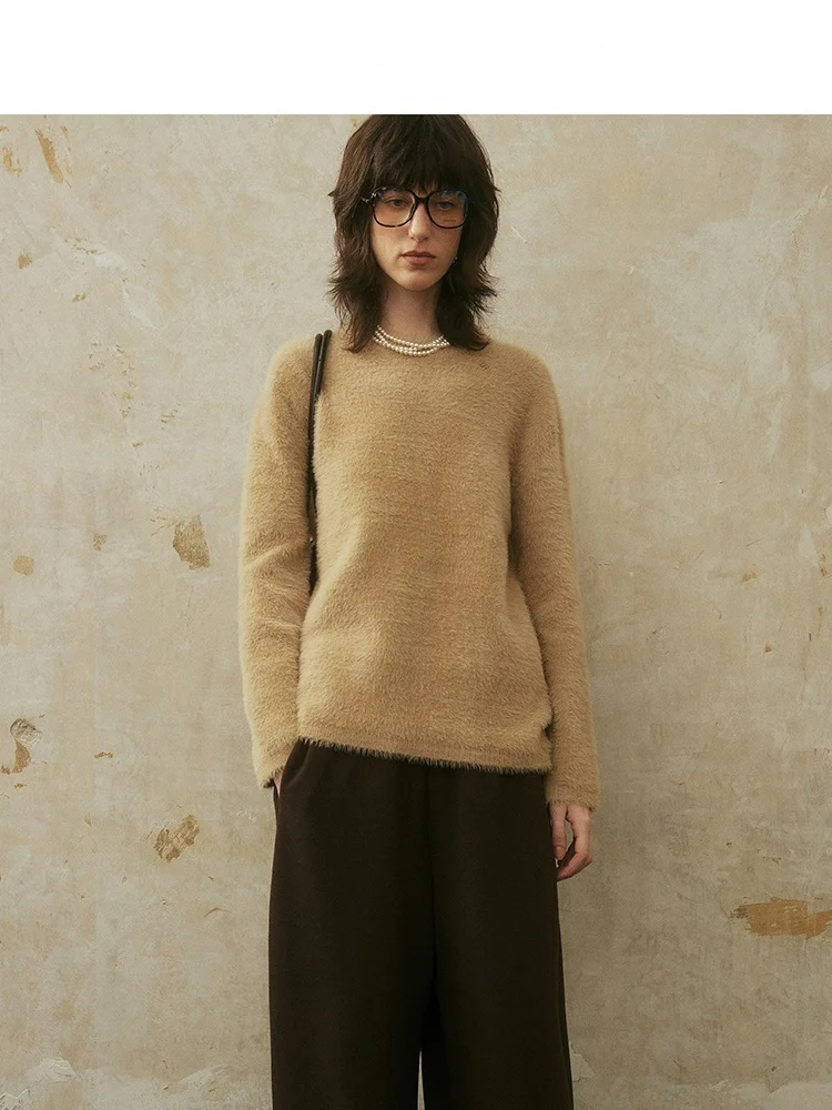 

Уютный теплый свитер SOU для женщин: комфортный вязаный топ для осени и весны