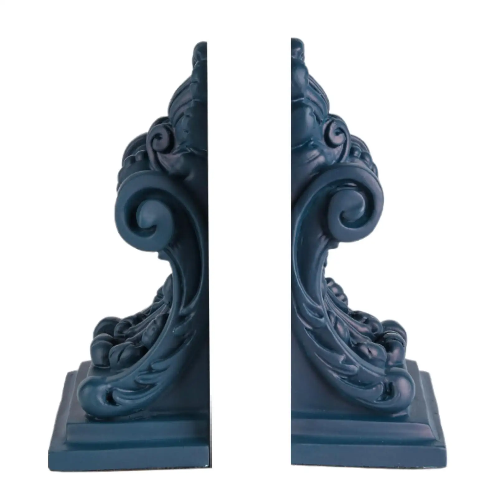 2 Pieces 3D Bookends Synthetic Resin Ornament for File CD Heavy Duty Books