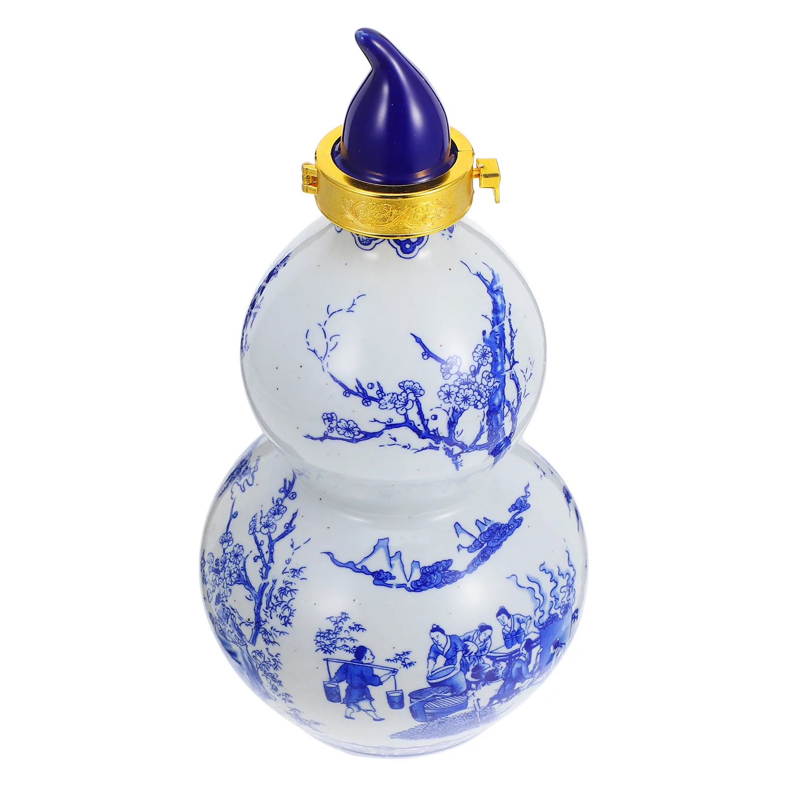 

Flagon уличная сине-белая фарфоровая бутылка, фляга 2850X1400X1400CM, керамический горшок для саке