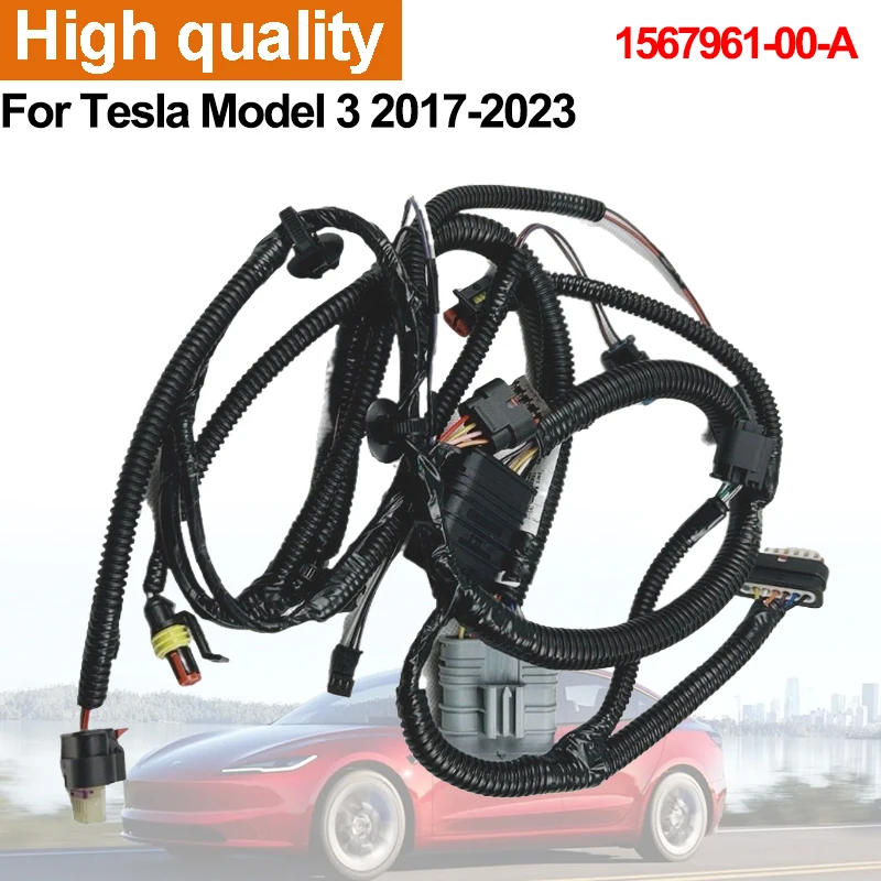 1567961-00-A Front Radiator Support Fan Harness For Tesla Model 3 2017-2023 156796100A Plastic Black Radiator Car Accessories