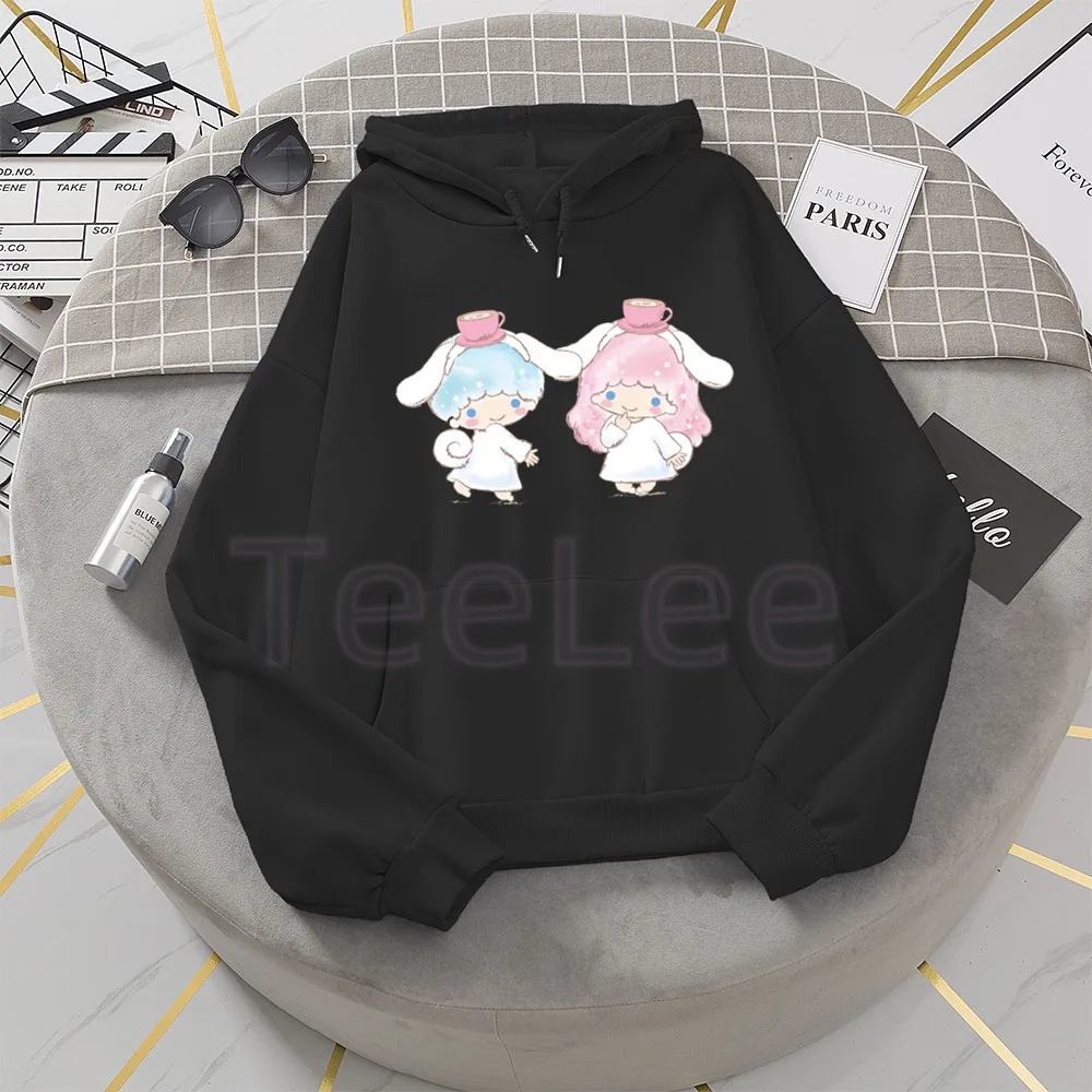 Cartoon Little twin star Hoodies Aesthetic Spring Women Clothes Cos Cinnamoroll Sweatshirt Vintage kawaii Hoodie Harajuku Tops