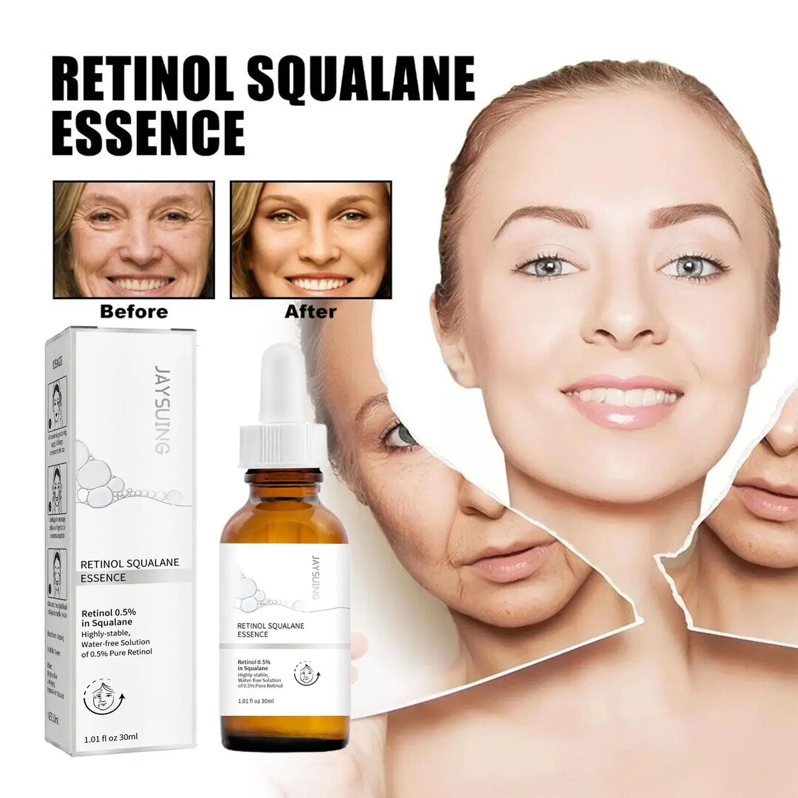 Retinol Face Cream Anti Aging Reduce Wrinkles Fine Care Beauty Moisturizing Firming Skin Product Firming Lifting Lines Whit N6F6