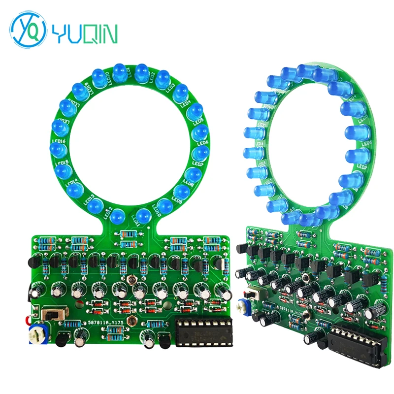 Electronic DIY CD4017 Circular Gradient LED Flow Light DIY Electronic Kit Fun Welding Parts