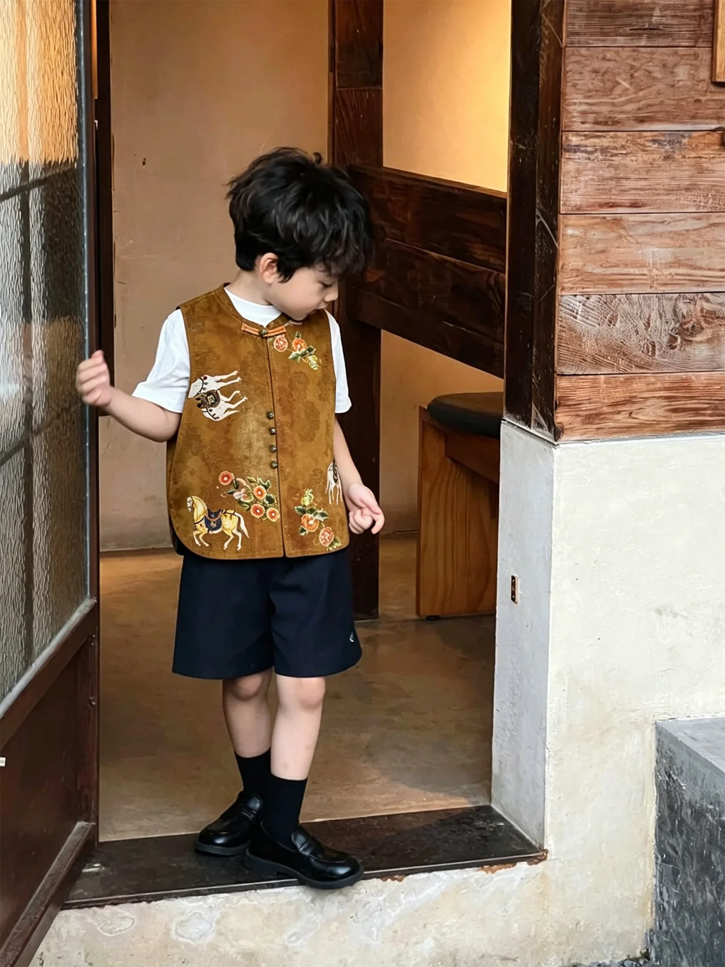 new-chinese-style-vest-children's-hanfu-boys'-daily-wear-summer-clothes-baby-outerwear-super-cute-traditional-classical-design