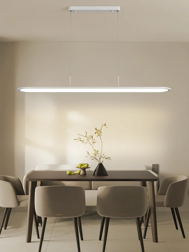 

Simple LED Pendant Lights Modern Dining Room Bedroom Kitchen Black White Decor Long Chandelier Nordic Home Indoor Lighting Lamps