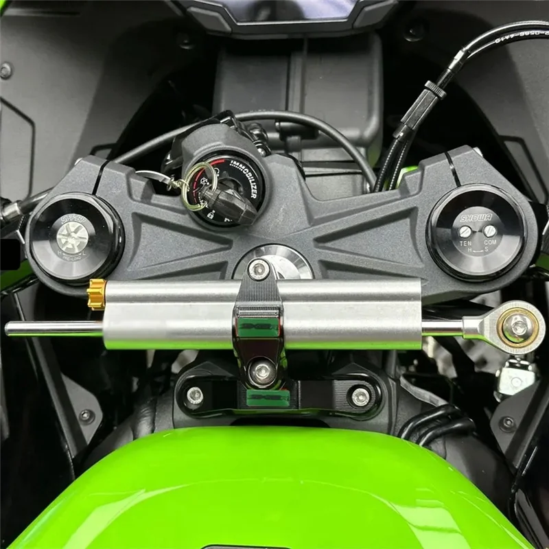

A60E-Motorcycle Accessories Steering Damper Stabilizer Bracket Mount Kit For Kawasaki Ninja ZX-6R ZX6R ZX 6R 2024