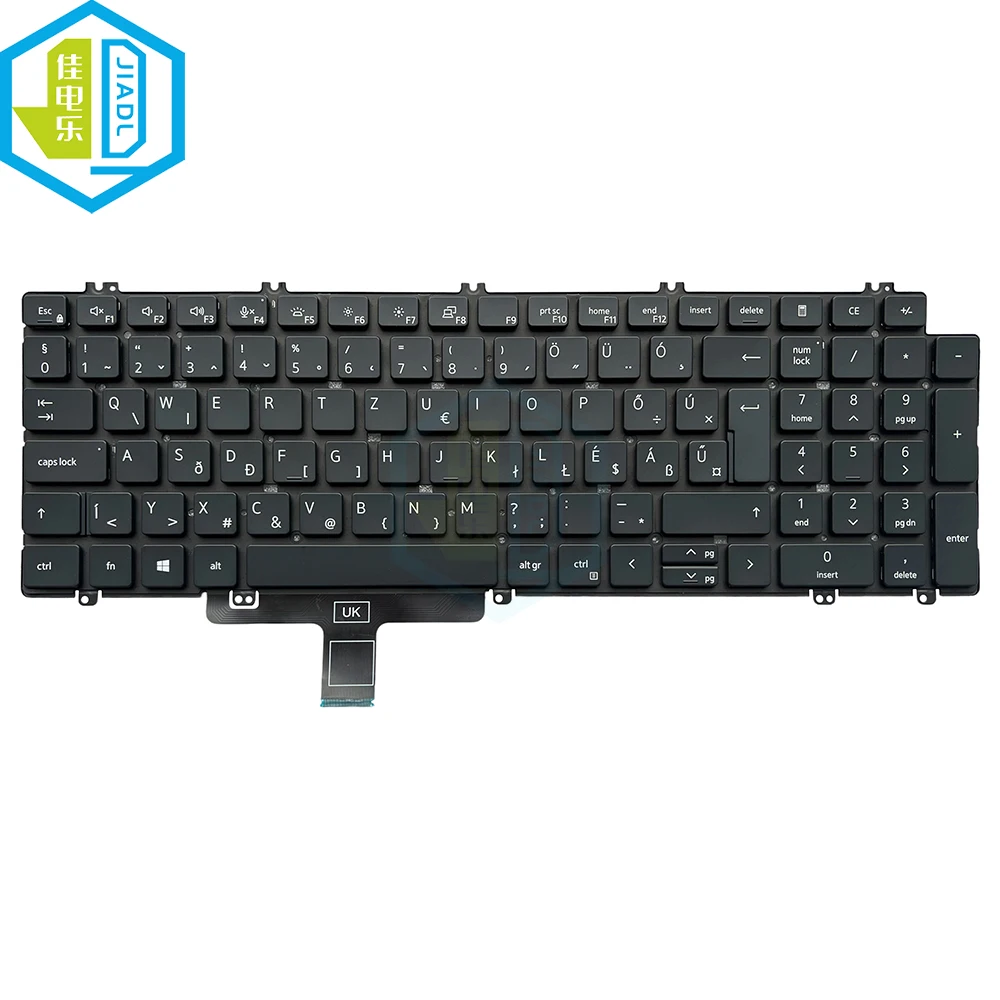 

Клавиатура HU Hungrian с подсветкой для ноутбуков Dell Latitude 5520 5521, Precision 3560 3561 3570 3571 3580