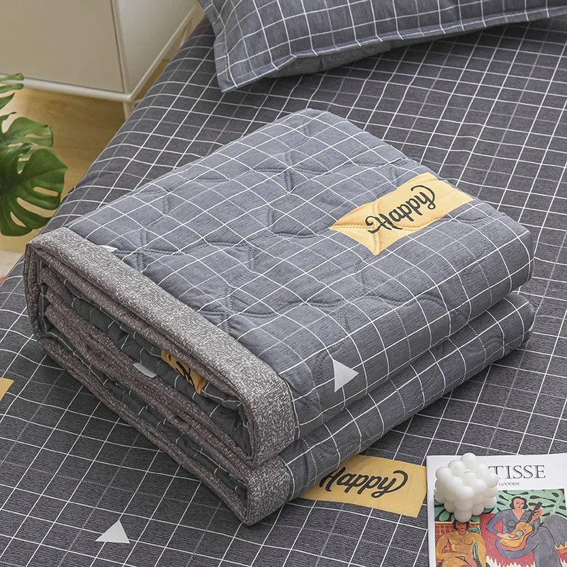 Quilting Spring Summer Quilt Soft Breathable Mechanical Wash Quilted Comforter Single Double Bed Quilts Children Adults Blanket