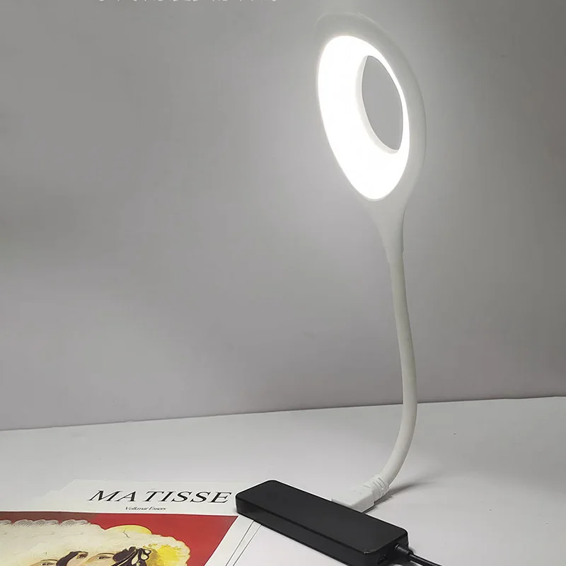 DC 5V USB Direct Plug Lamp Dormitory Bedside Lamp Eye Protection Student Study Reading Night Light Laptops Computer