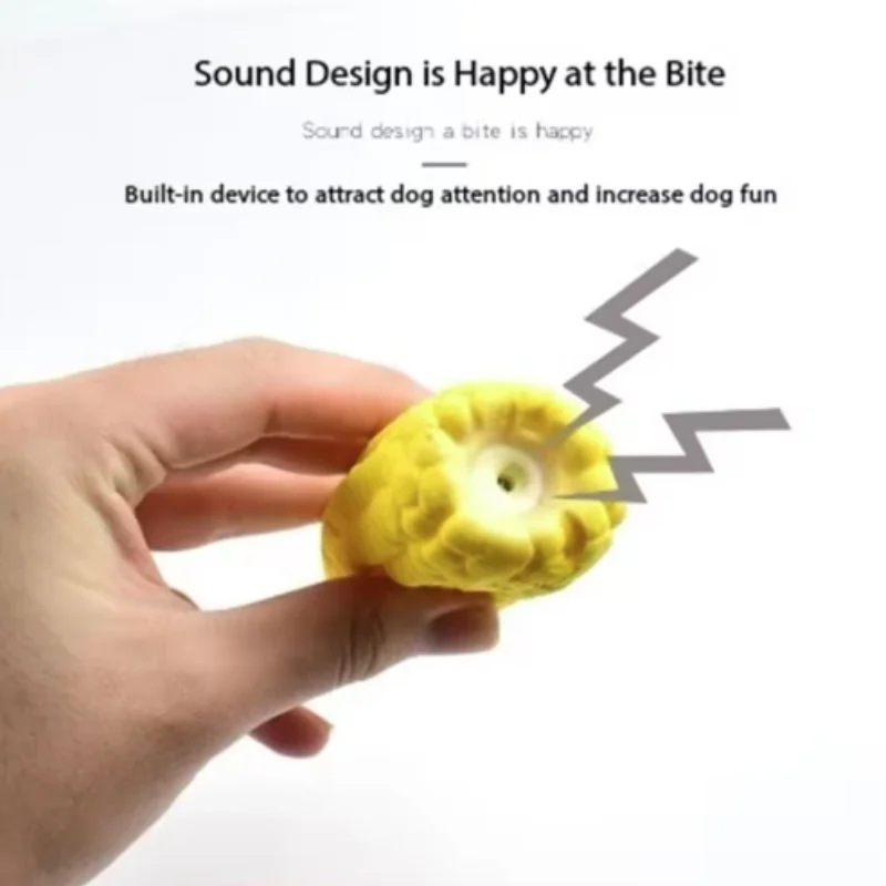 Mais Form Welpen Hund Spielzeug Latex Quietschen Interaktive Kauen Biss-Beständig Training Spielen Hund Liefert – Detail 9