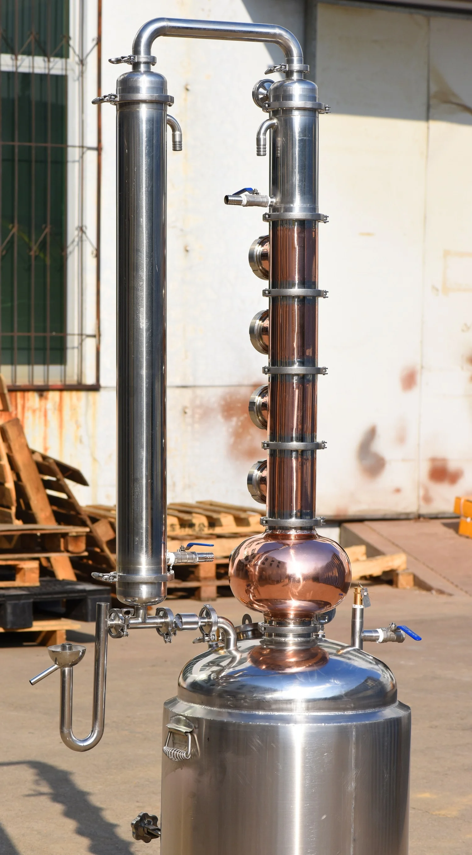50L Copper Whiskey Rum Brandy Single Tower Still Alcohol Distiller with Electrical Heating view 6