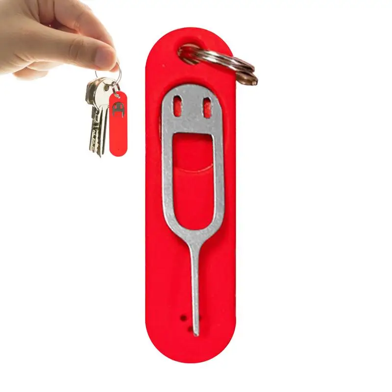 Sim Ejector Tool Universal Sim Card Tray Pin with Silicone Protective Case Ejecting Removal Needle Opener For Mobile Phone