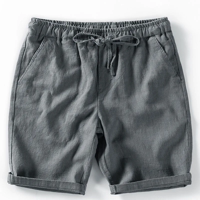 

Summer Thin Cotton Linen Men's Loose Straight Leg Sport Casual orts Breathable Comfortable Beach Pants Youth Active Sle