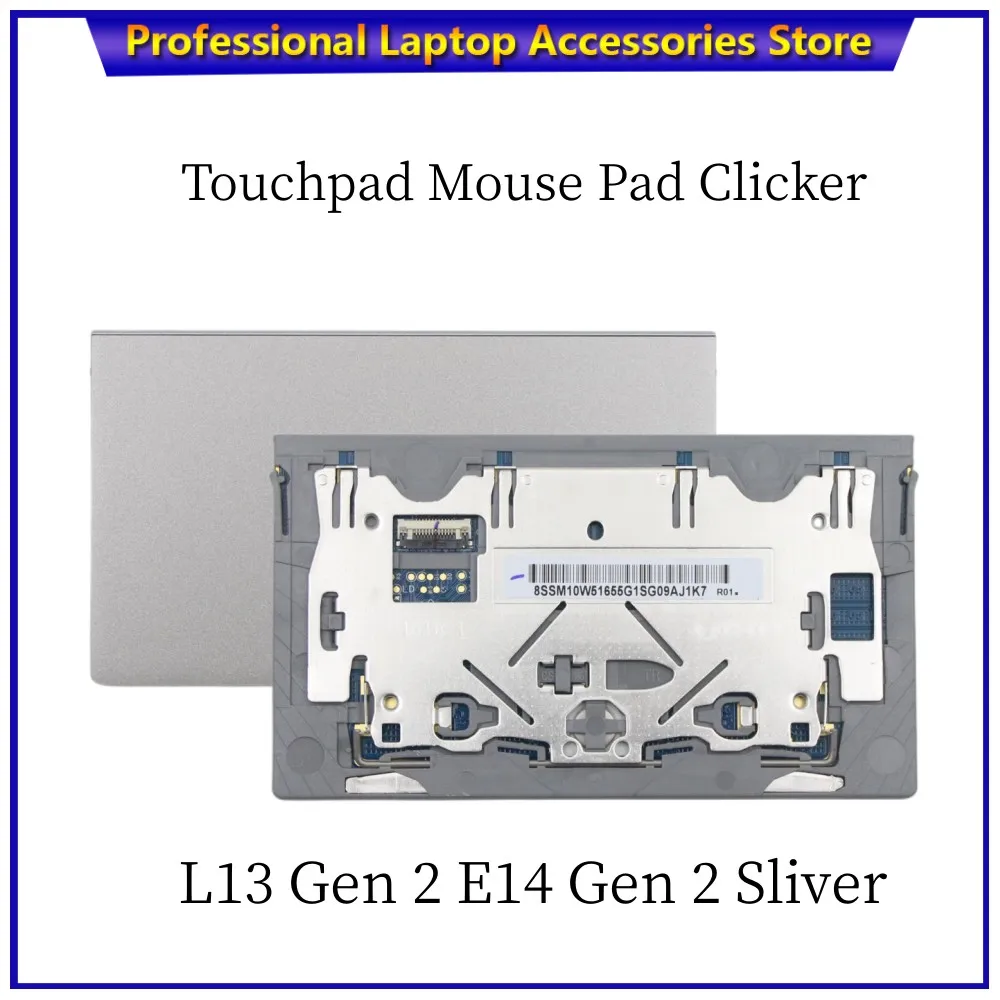 

New/orig For Lenovo Thinkpad L13 Gen 2 E14 Gen 2 Sliver Touchpad Mouse Pad Clicker 5M10W51780