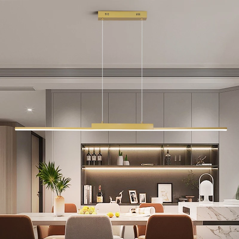 

Gold Aluminum Pendant Light Modern Ceiling Lamp Living Room Bedroom Dining Room Hanging Chandelier Easy Installation Home Decor